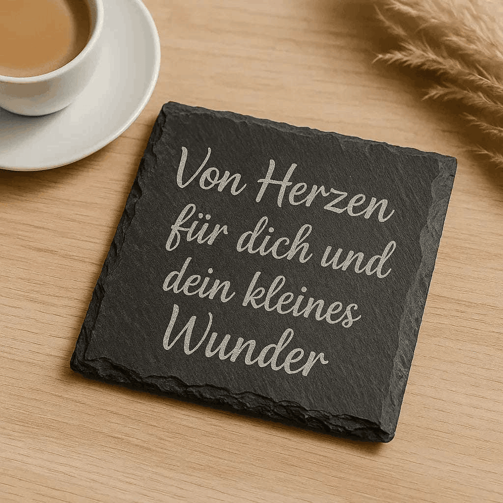 Foto auf Naturschiefer – Personalisiertes Erinnerungsstück mit Lasergravur