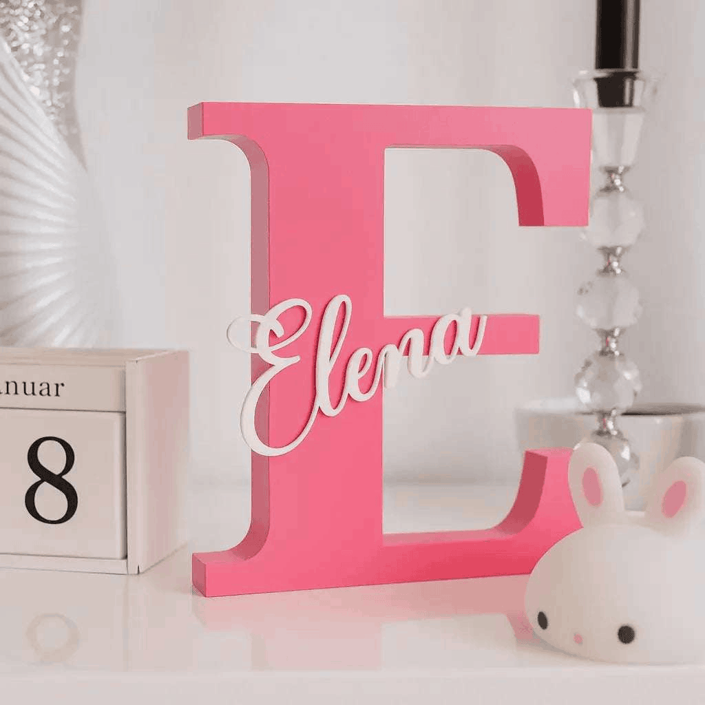 3D Buchstabe mit Namen – personalisiertes Geschenk zur Geburt oder Taufe